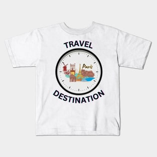 Travel to Paris Kids T-Shirt